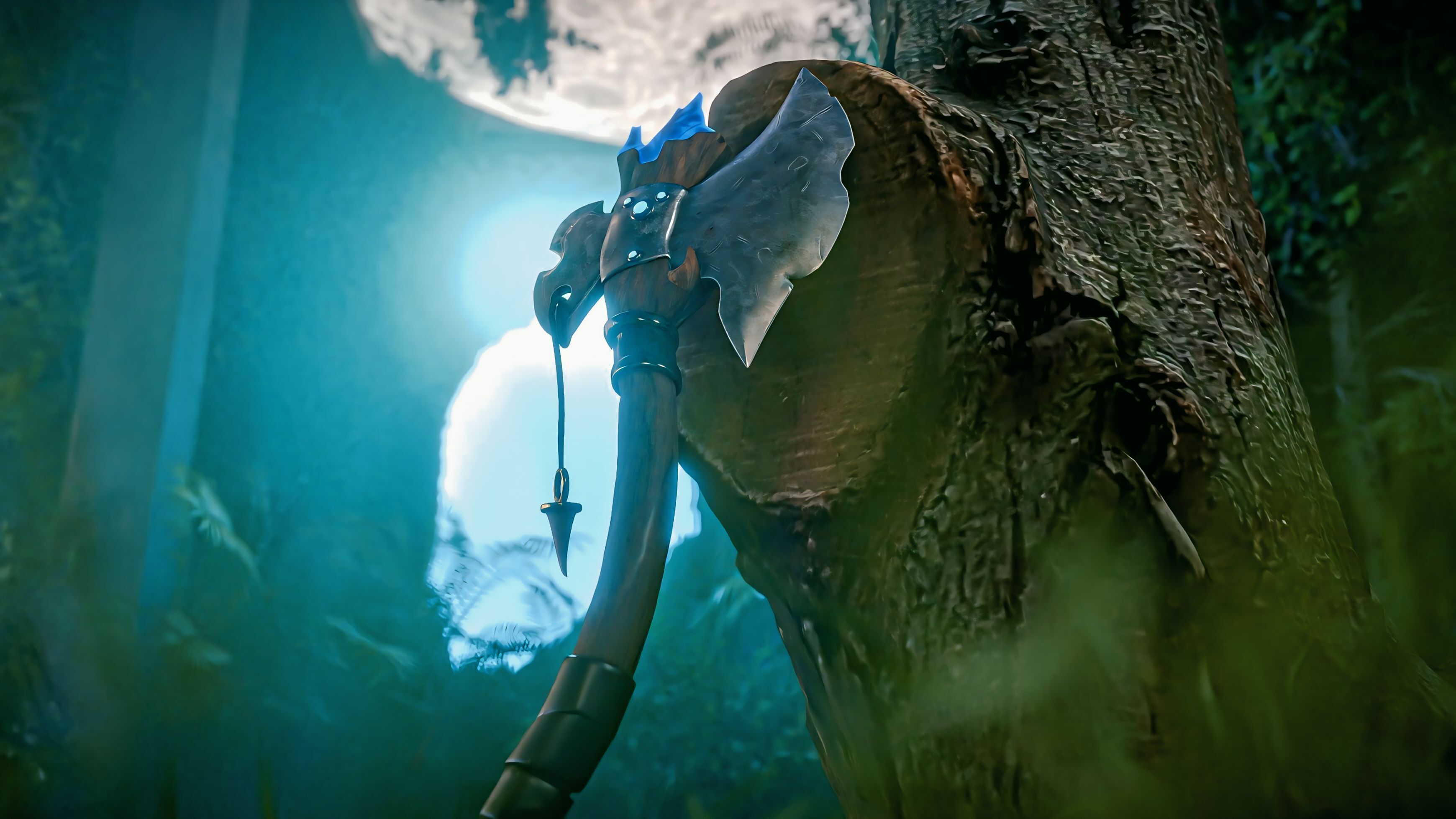 Fantasy semi-realistic AXE Blender 3D model_1