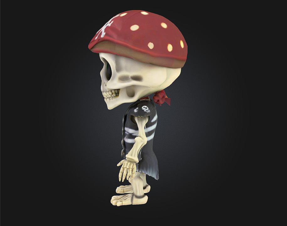 Chibi Pirate Skeleton 3D print model_2