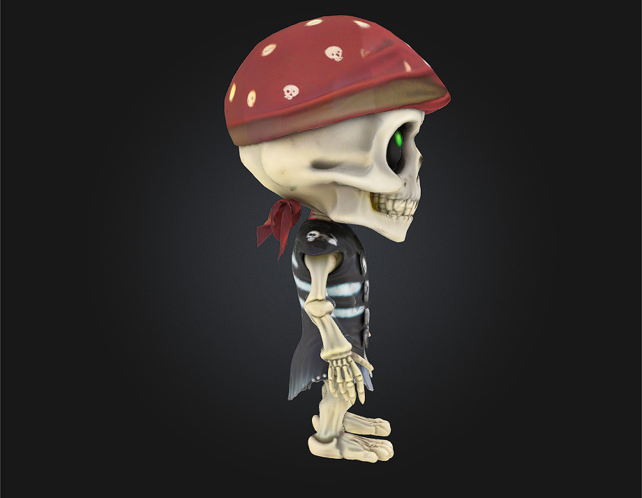 Chibi Pirate Skeleton 3D print model_3