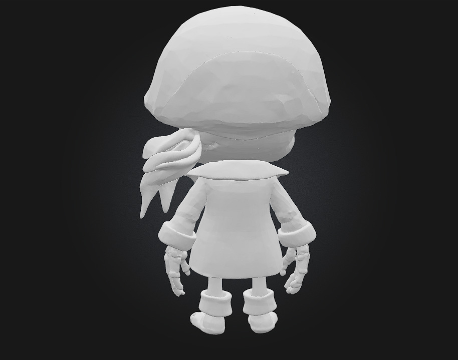 Short Cartoon Undead Buccaneer 3D print model_5