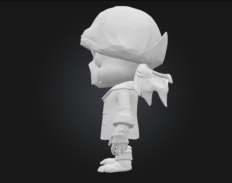Short Cartoon Undead Buccaneer 3D print model_6
