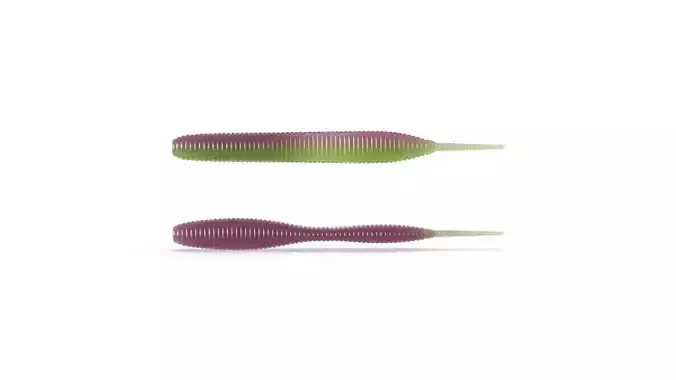 Soft fishing lure - Keitech leech modified replica 3D print model