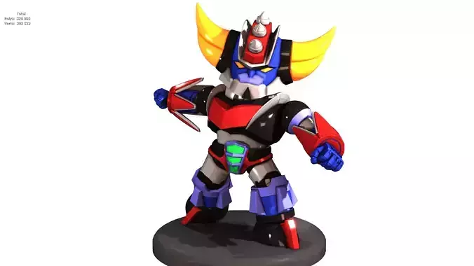 Chibi Goldorak-STL 3MF Multicolor File 3dprint