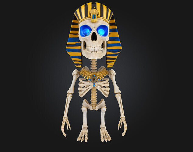 Chibi Pharaoh Skeleton 3D print model