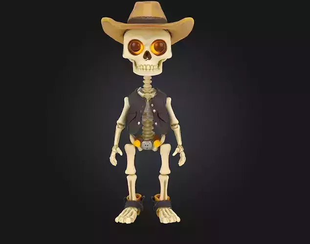 Chibi Cowboy Skeleton