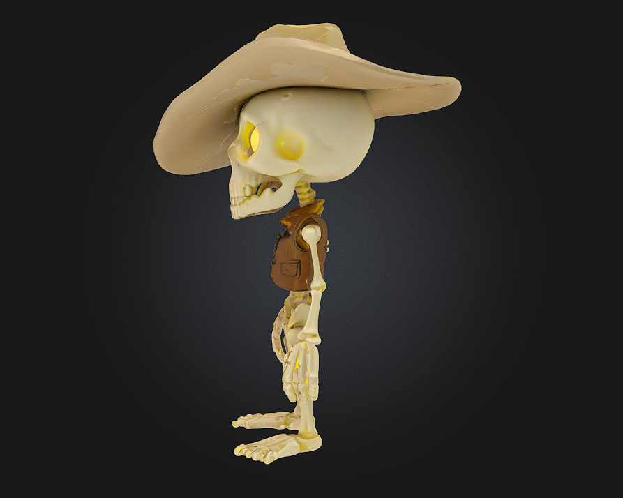Chibi Cowboy Skeleton 3D print model_6