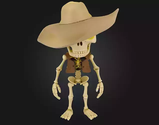 Chibi Cowboy Skeleton 3D print model Chibi Cowboy Skeleton 3D print model