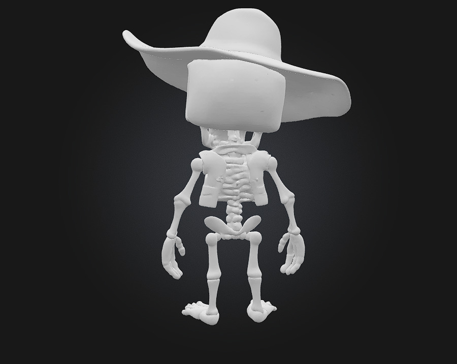 Chibi Cowboy Skeleton 3D print model_11