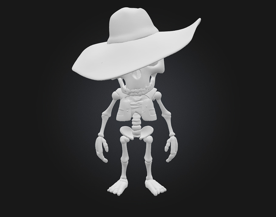 Chibi Cowboy Skeleton 3D print model_10