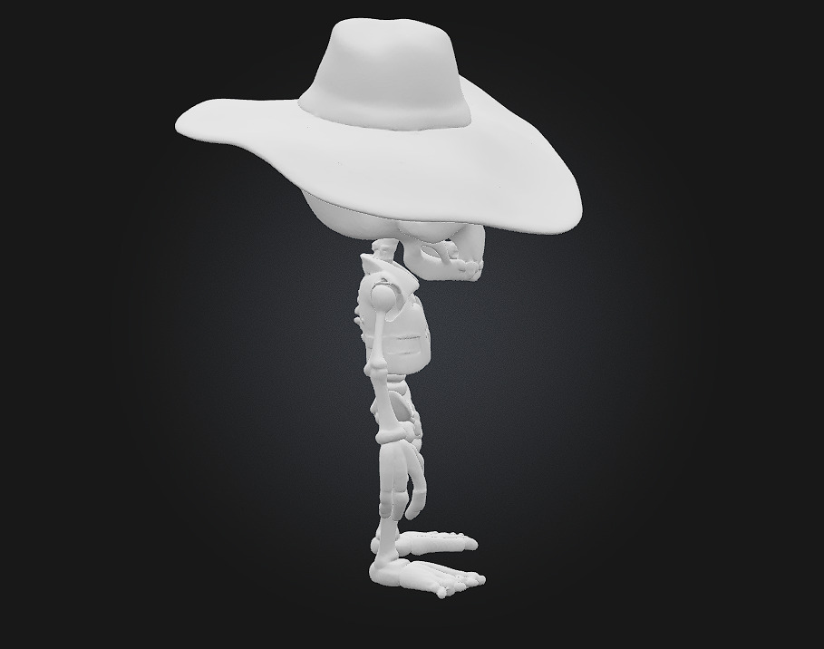 Chibi Cowboy Skeleton 3D print model_13