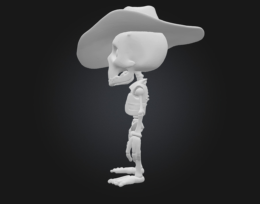 Chibi Cowboy Skeleton 3D print model_12