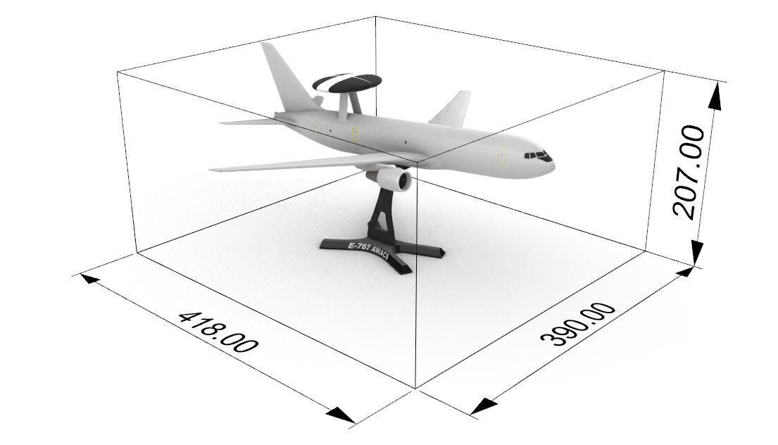 Boeing E-767 AWACS 3D print model_10