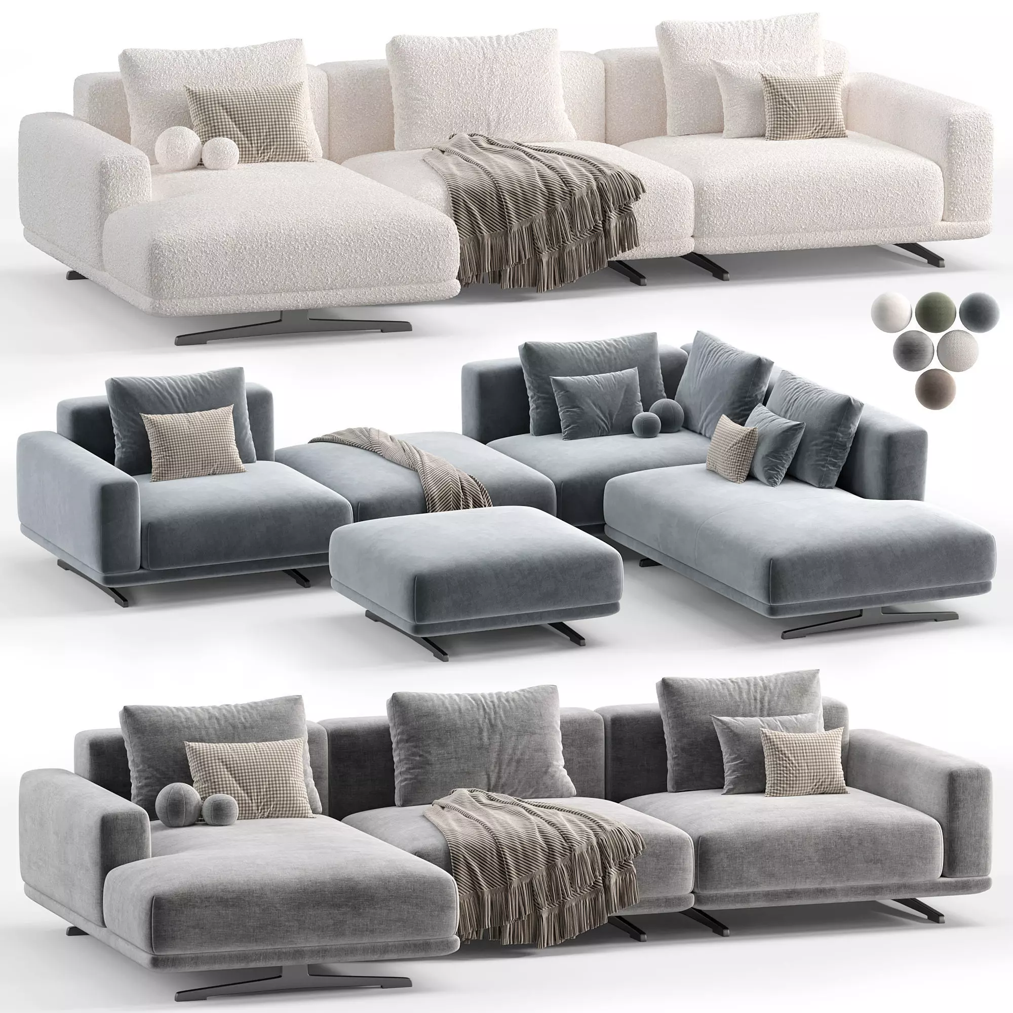 ZILLIS Sofa Low-poly 3D model