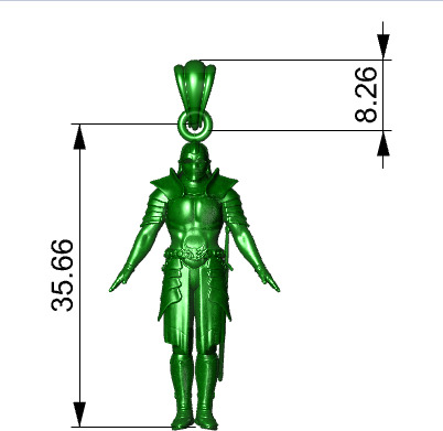 Knight in Shining Armour Pendant 3D print model_32