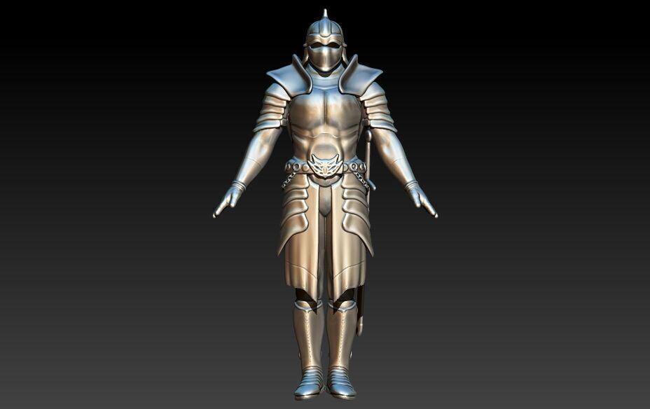Knight in Shining Armour Pendant 3D print model_5