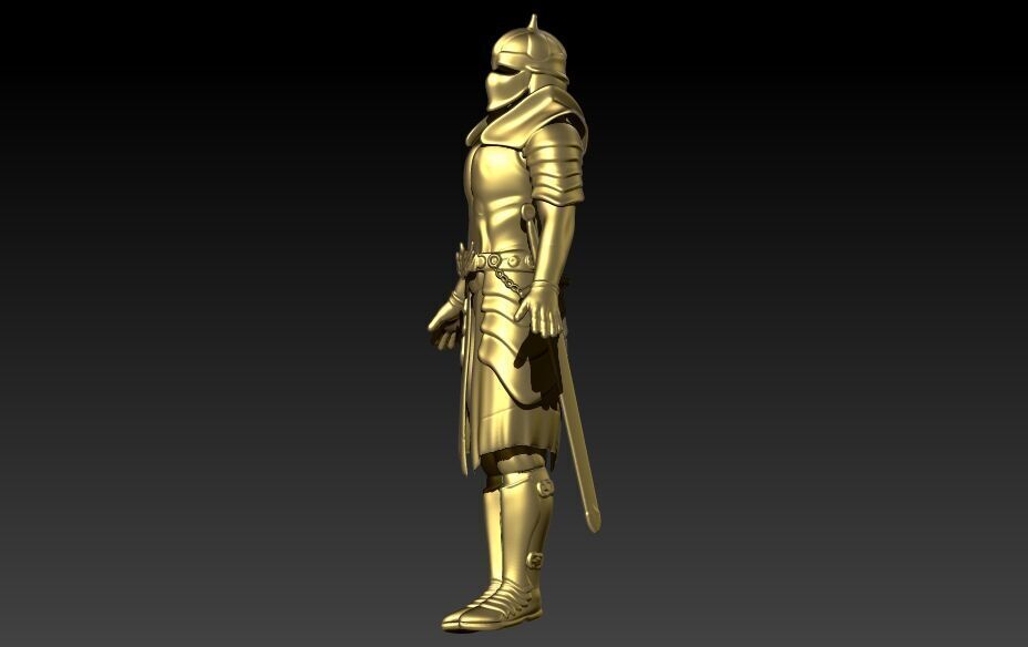 Knight in Shining Armour Pendant 3D print model_12