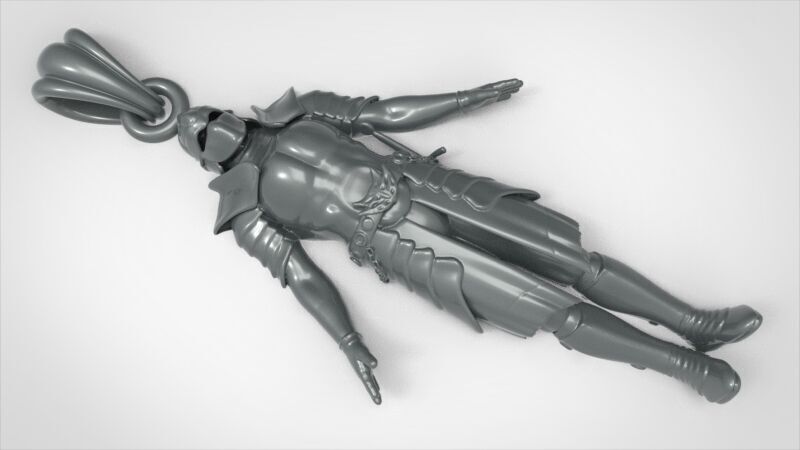 Knight in Shining Armour Pendant 3D print model_17