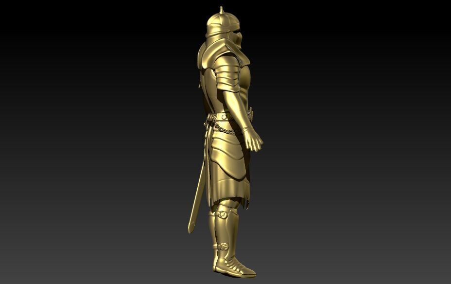 Knight in Shining Armour Pendant 3D print model_11