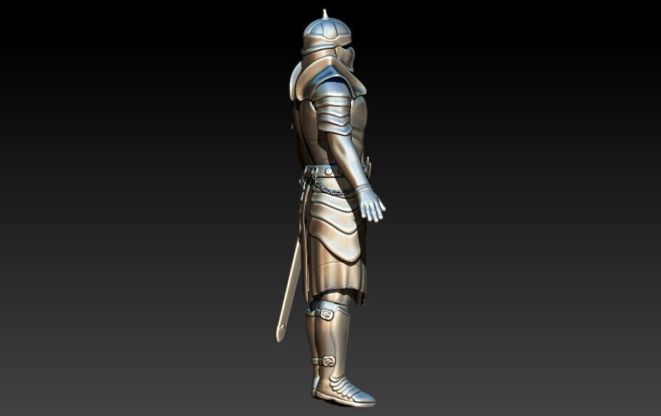 Knight in Shining Armour Pendant 3D print model_9