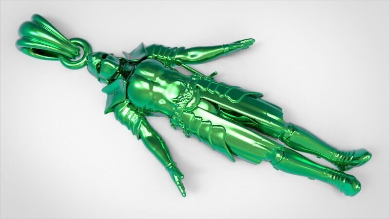 Knight in Shining Armour Pendant 3D print model_18