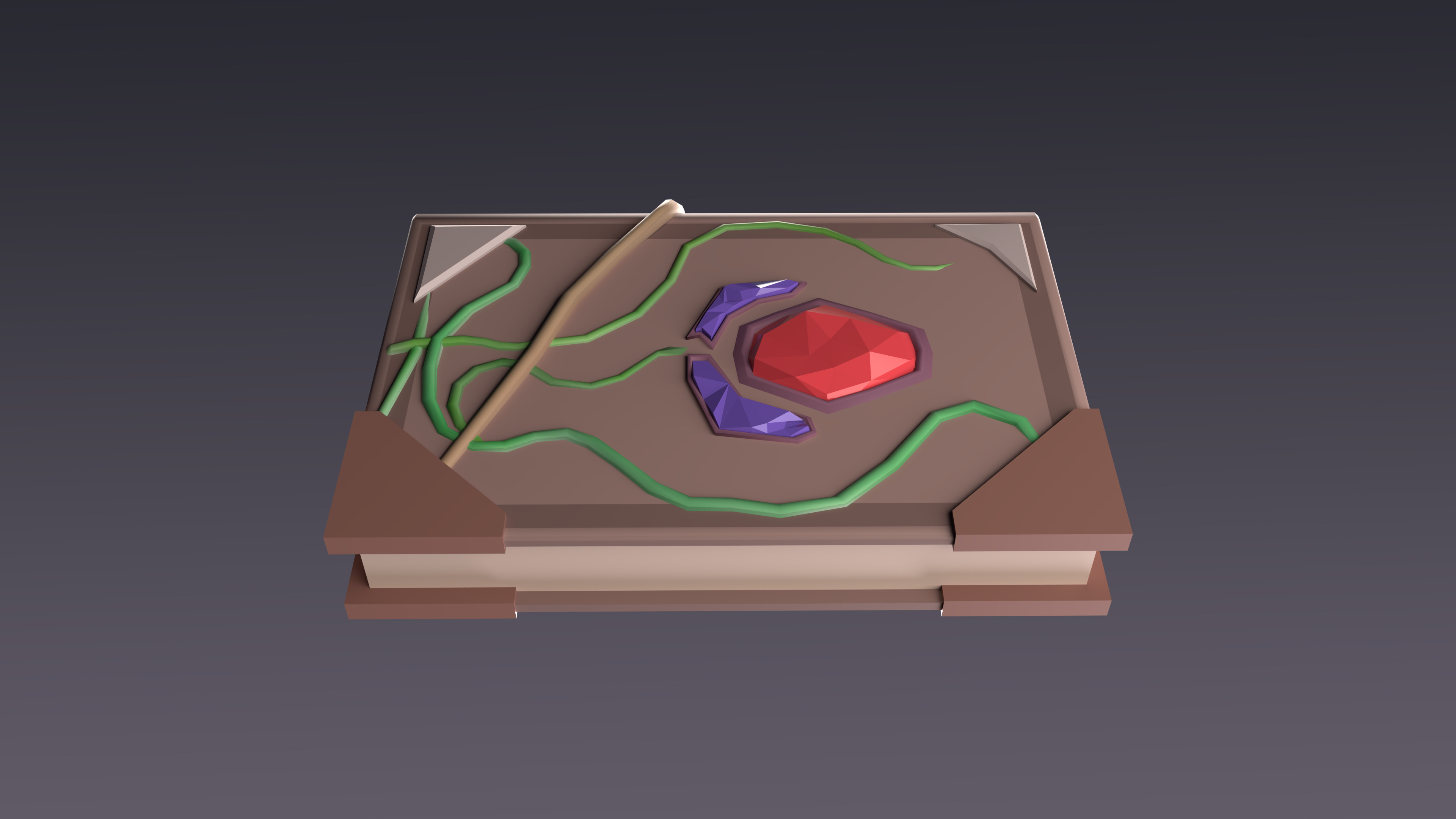 LowPoly Magic Book Free low-poly 3D model_3