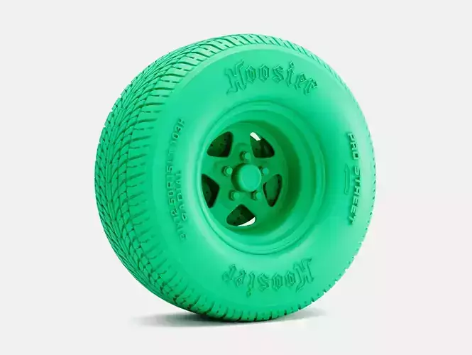 15x10 Weld Pro Star Wheel Hoosier Pro Street Tire 3D print model