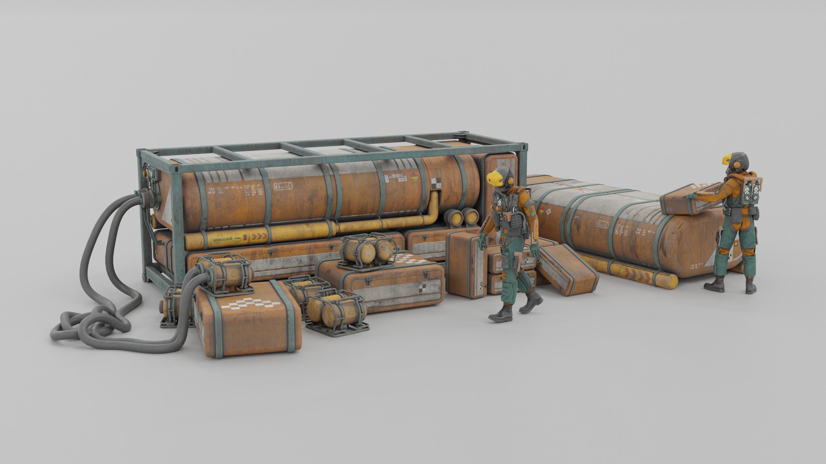 Speeder Vehicle Kitbash Set 3D model_33