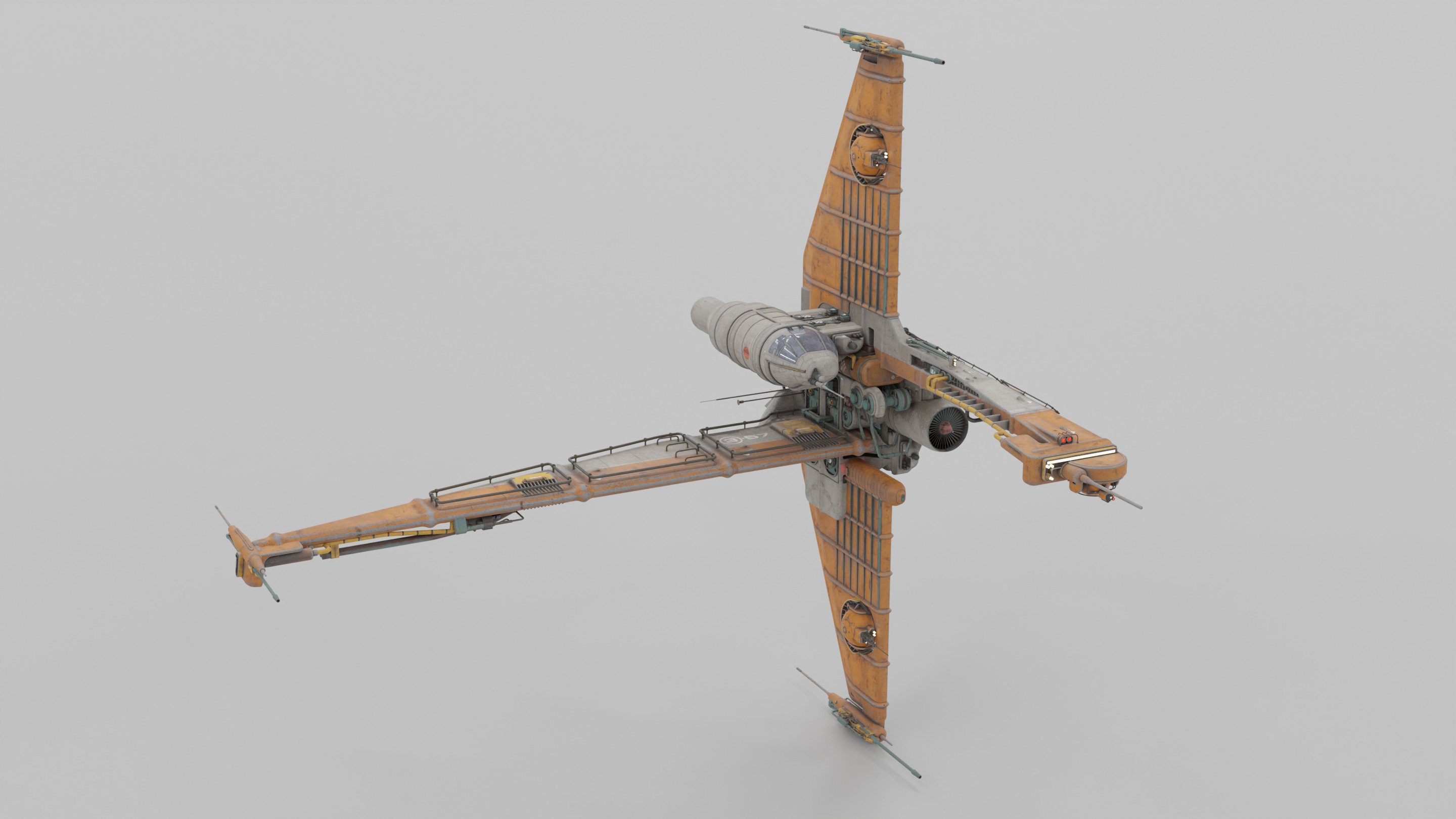 Speeder Vehicle Kitbash Set 3D model_29