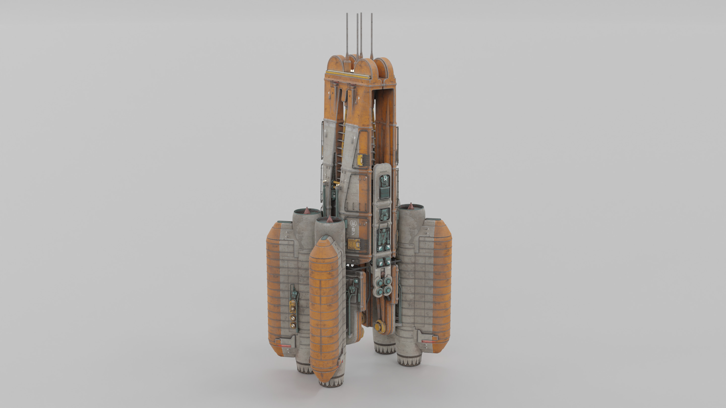 Speeder Vehicle Kitbash Set 3D model_28