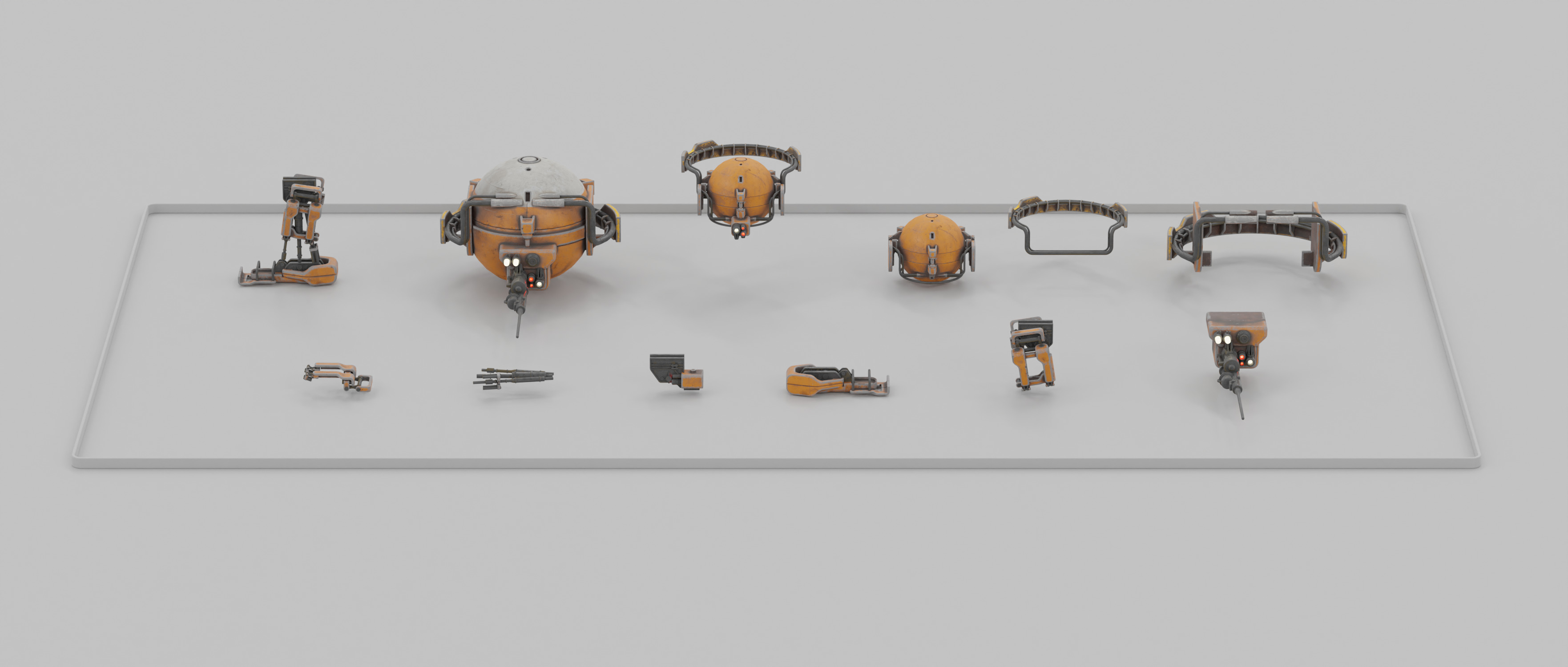 Speeder Vehicle Kitbash Set 3D model_21