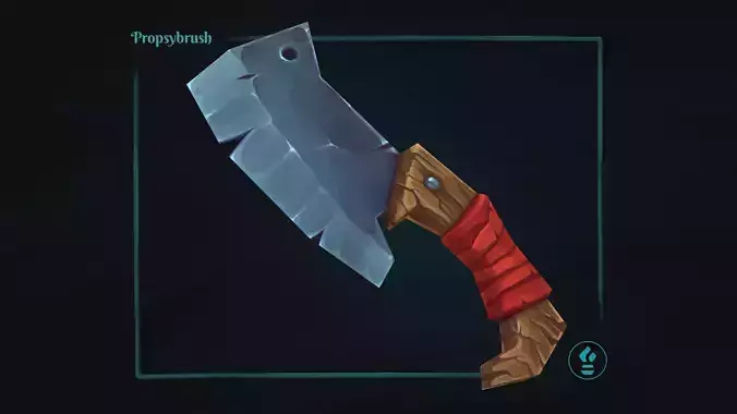 Stylized Cleaver Prop - Game-Ready Hand-Painted Asset - Low-poly 3D model