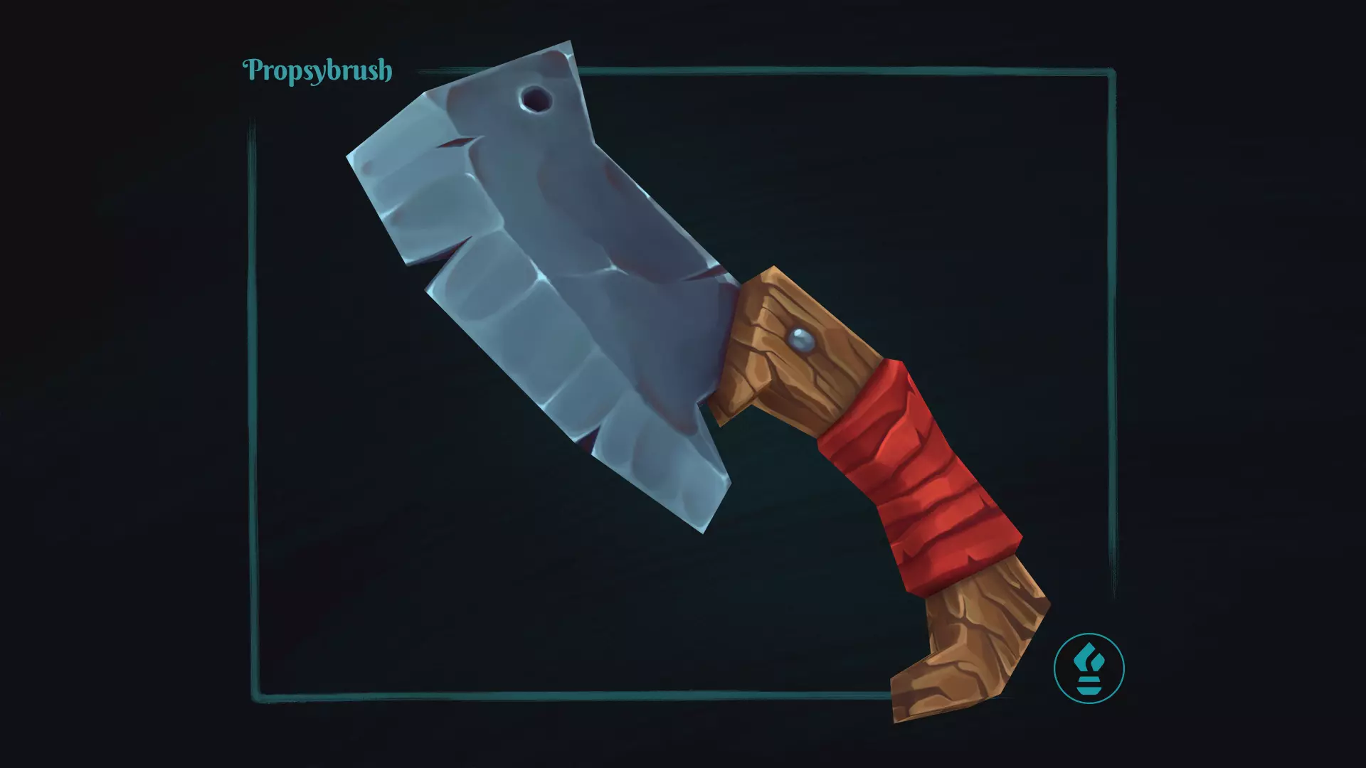 Stylized Cleaver Prop - Game-Ready Hand-Painted Asset - Low-poly 3D model_0