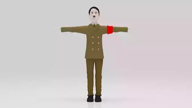 Hitler Nazi rigged lowpolys  Low-poly 3D model