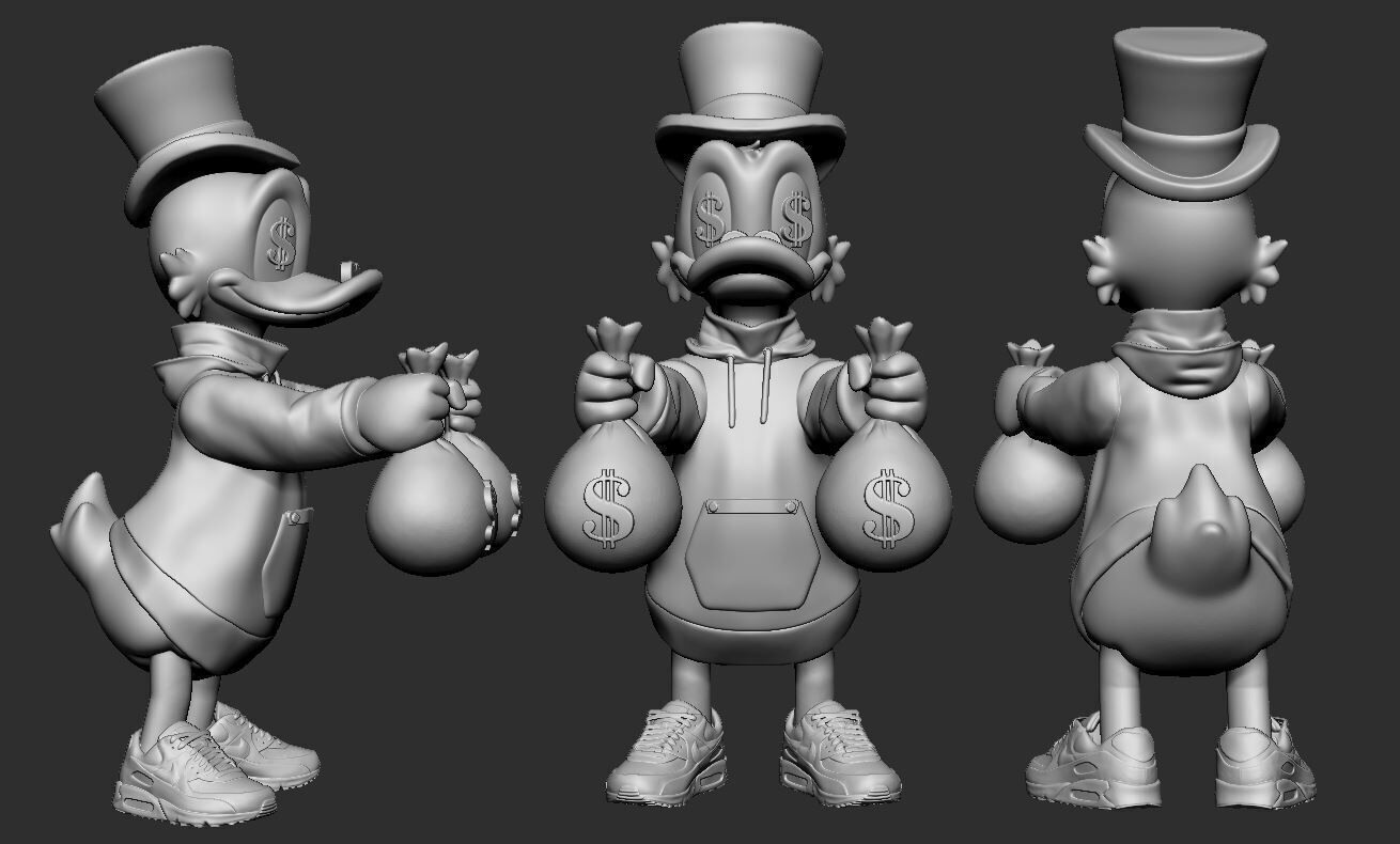 Scrooge McDuck Dollar - Tio Rico 3D print model_1