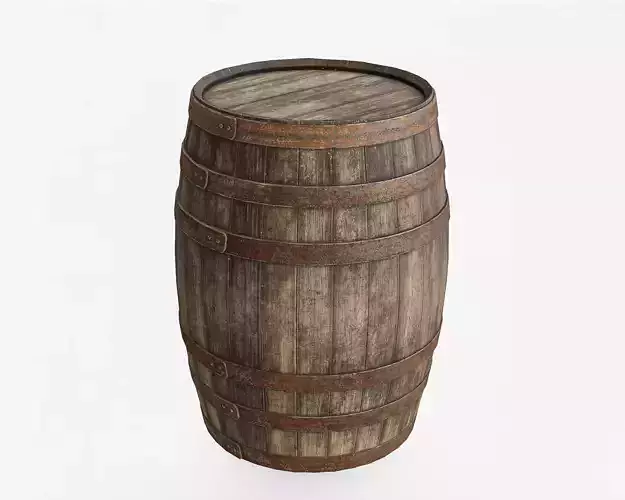 Old wooden barrel