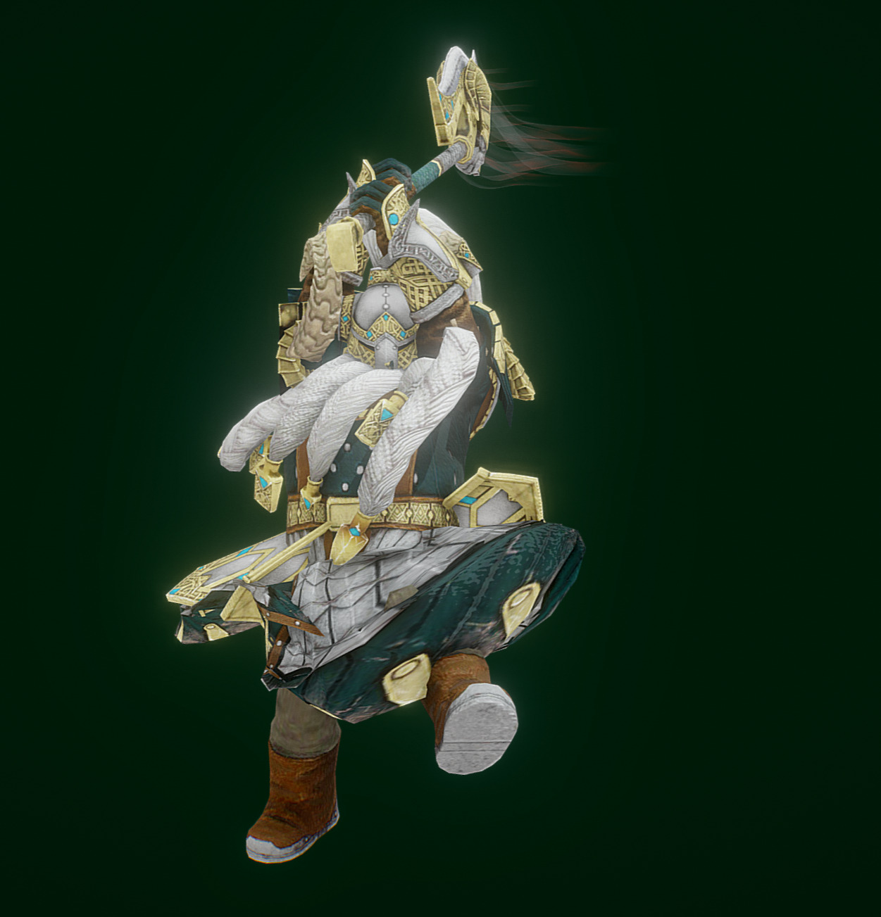 Dwarf Low-poly 3D model_3