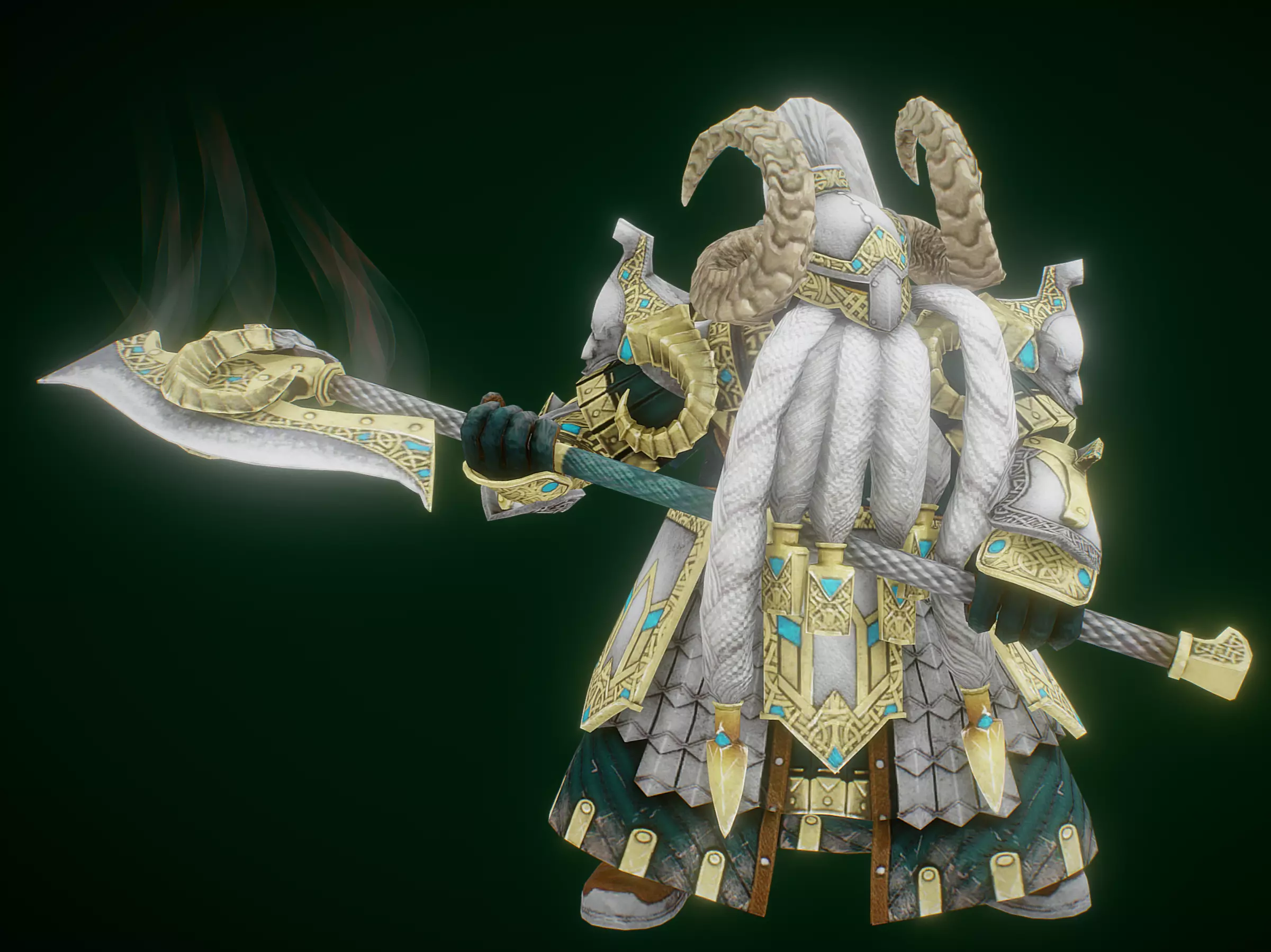 Dwarf Low-poly 3D model_0