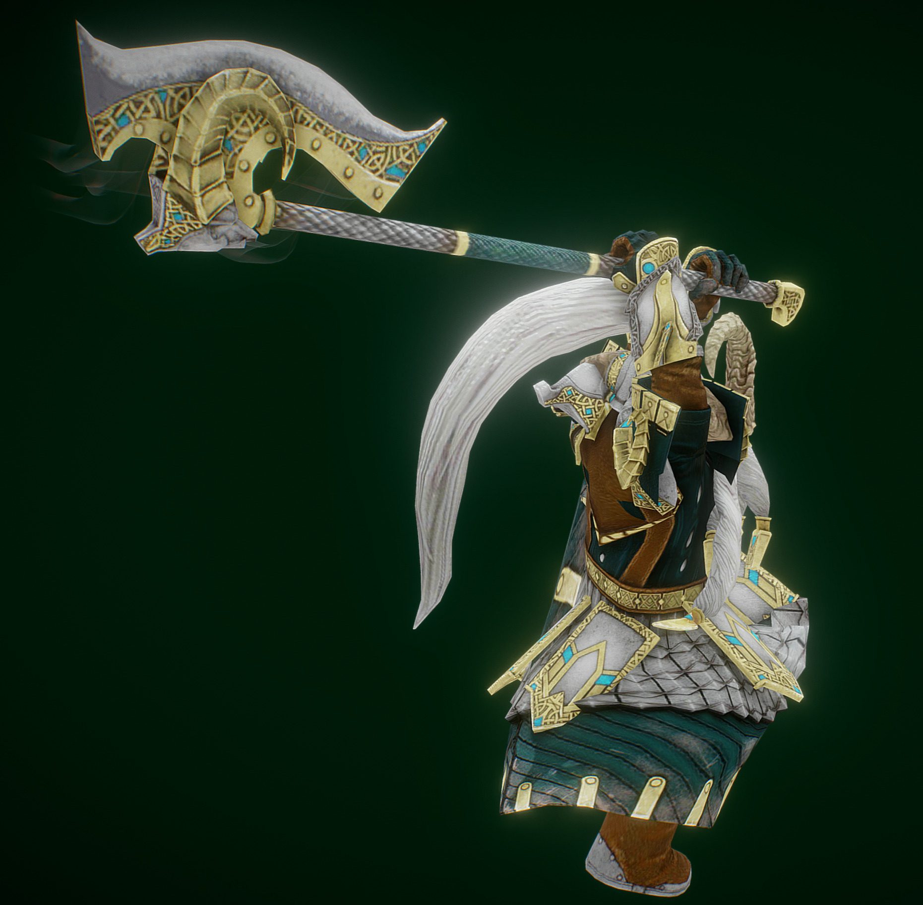 Dwarf Low-poly 3D model_2