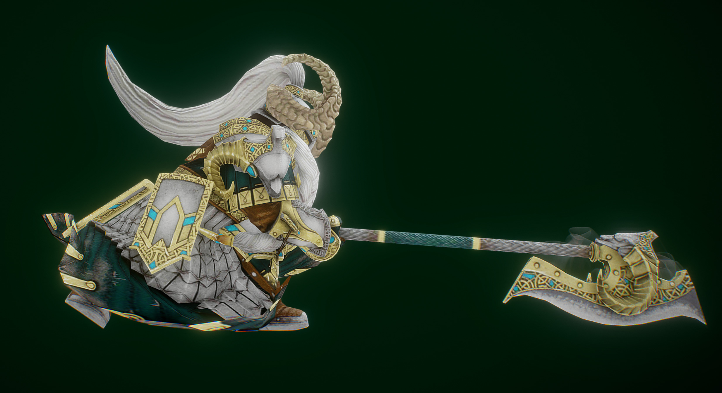 Dwarf Low-poly 3D model_1