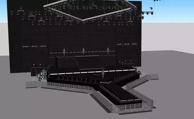 happier than ever tour stage billie eilish 3D model