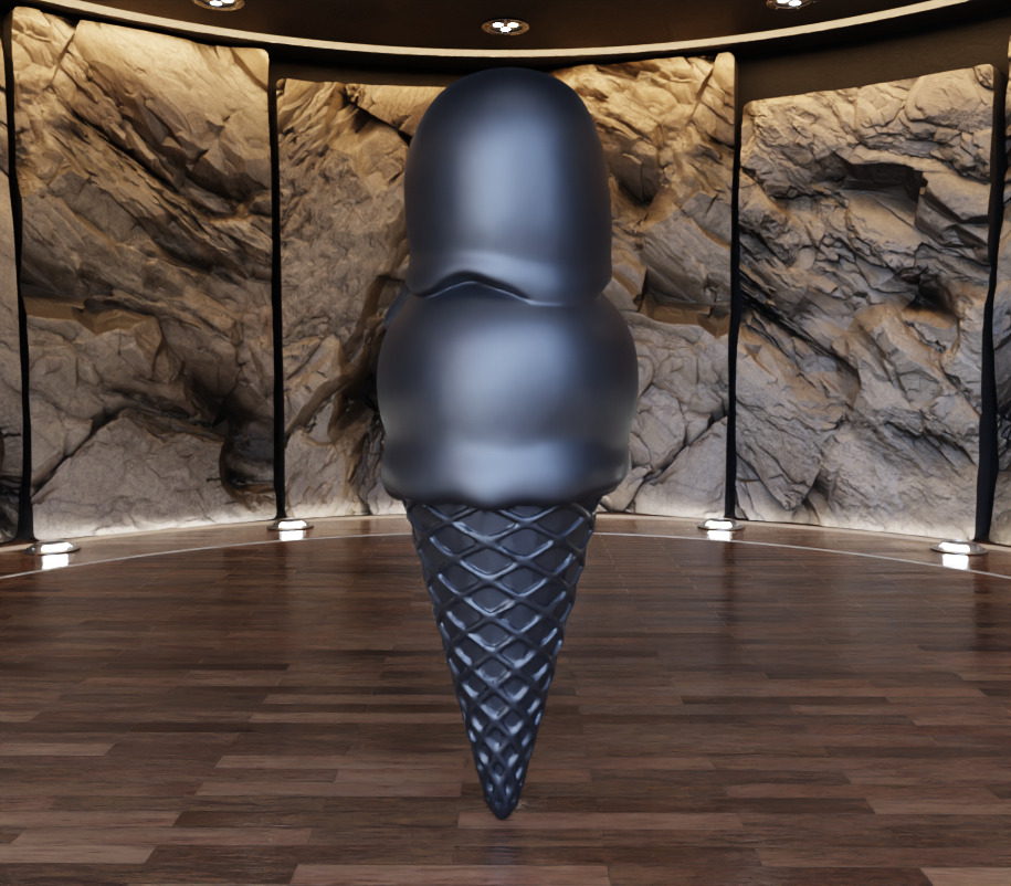 Ice Cream Skull Figure Fan Art Toy 3D print model_8