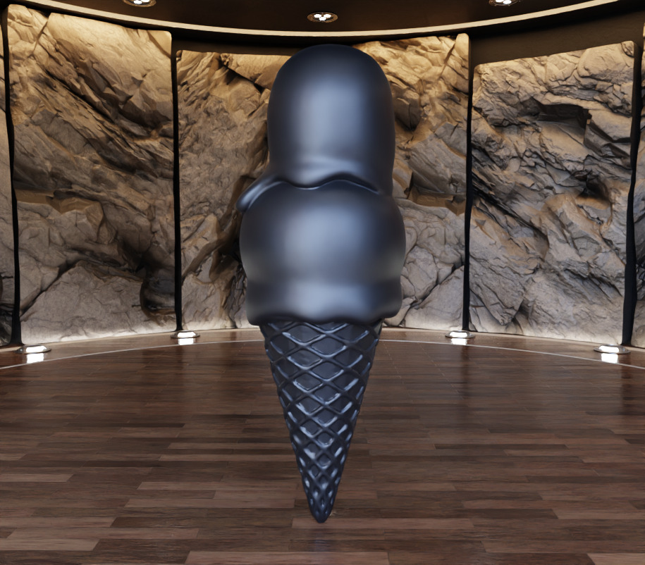 Ice Cream Skull Figure Fan Art Toy 3D print model_9