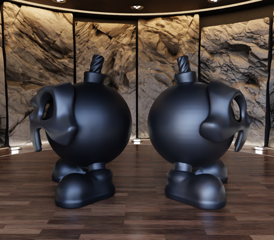 Skull Mask Bomb Figure Fan Art Toy 3D print model_5