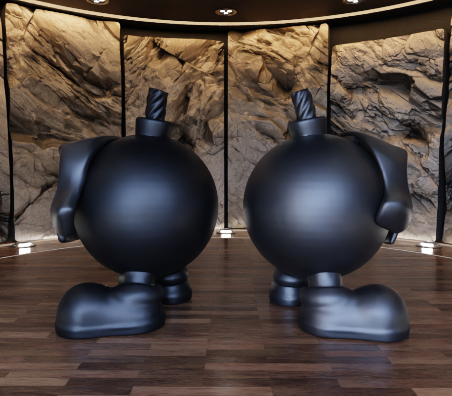 Skull Mask Bomb Figure Fan Art Toy 3D print model_6