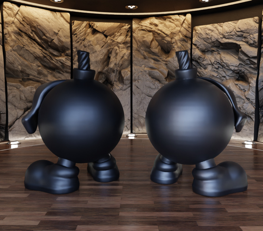 Skull Mask Bomb Figure Fan Art Toy 3D print model_7