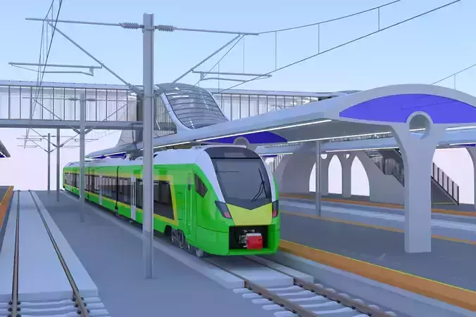 Station with Stadler Flirt II