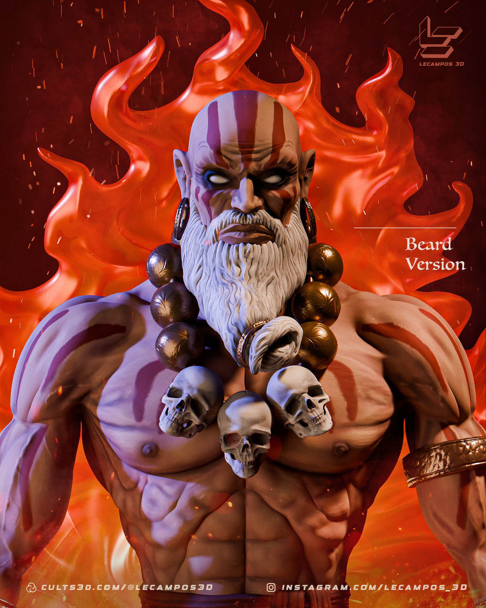 Dhalsim - Street Fighter 3D print model_11