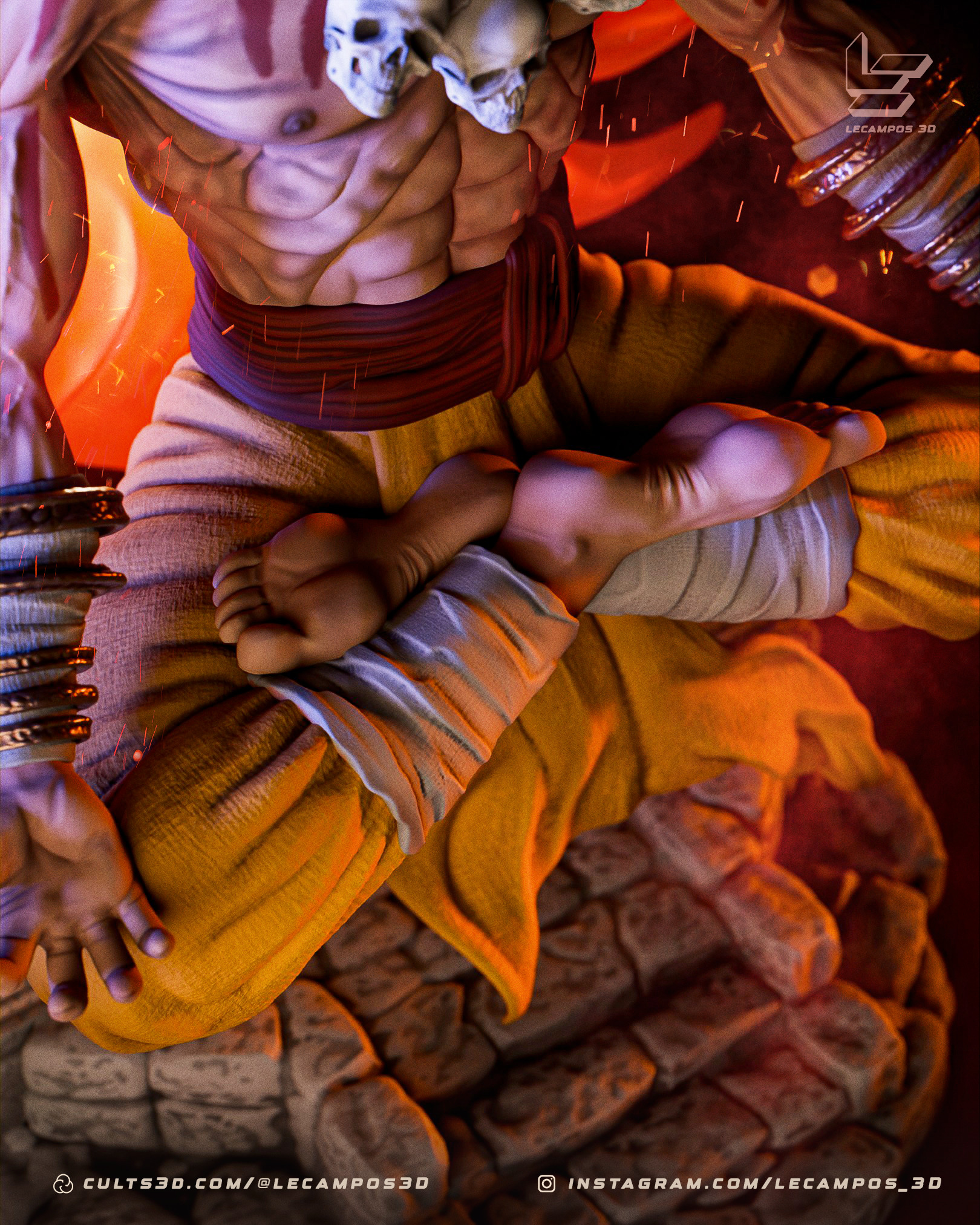 Dhalsim - Street Fighter 3D print model_7