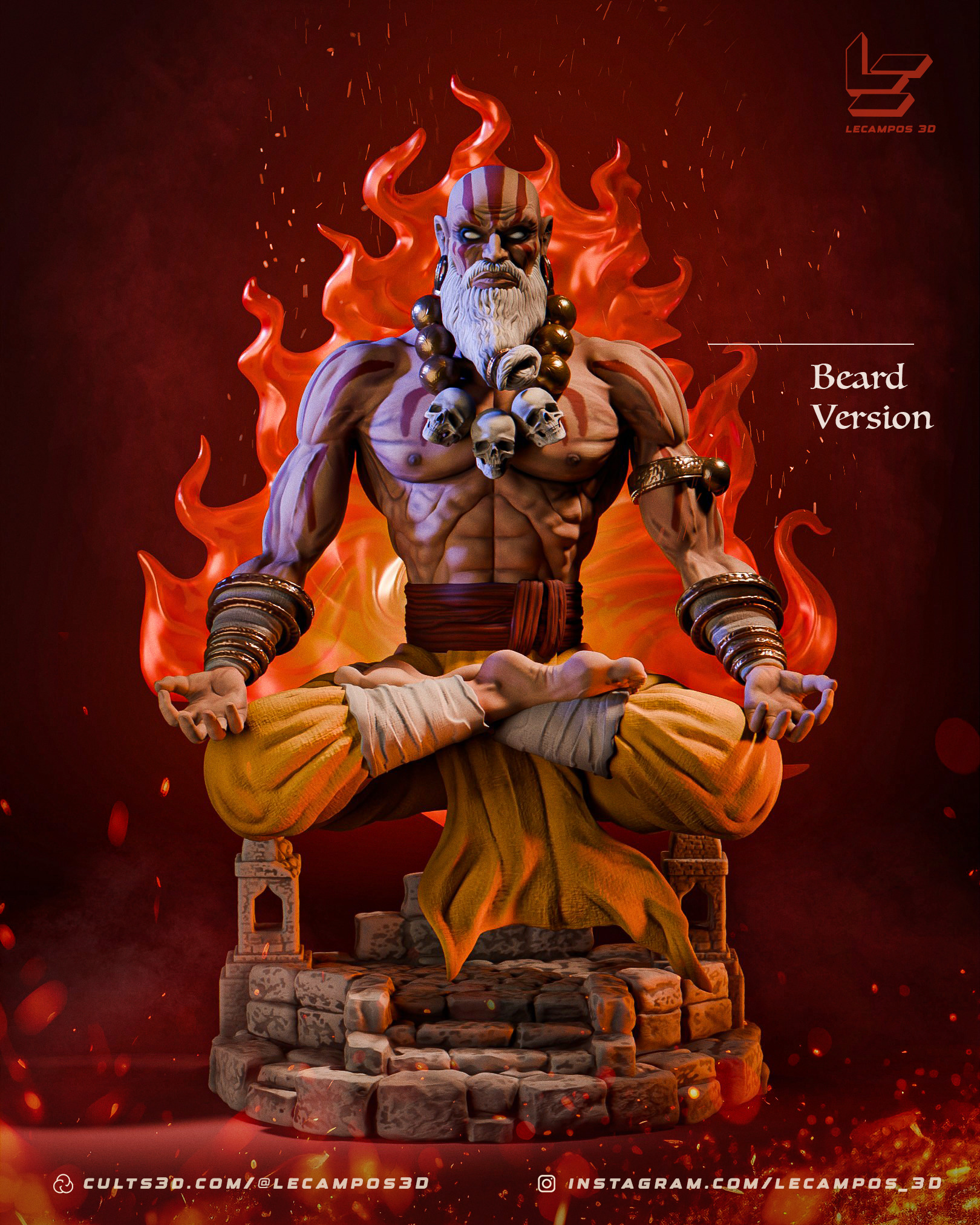 Dhalsim - Street Fighter 3D print model_12