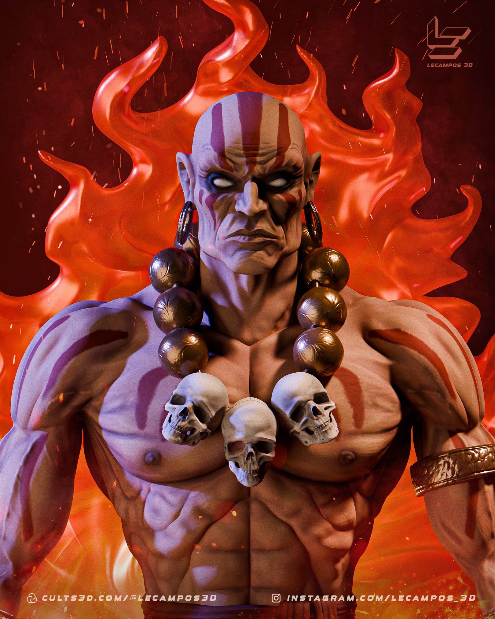 Dhalsim - Street Fighter 3D print model_10